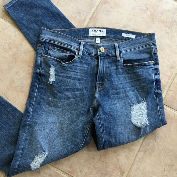 Frame Denim Le Garçon Jeans LGJ6540 Dunnmore Size 25 - Picture 5 of 8